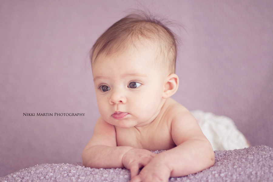 baby on flower blanket in portland maine